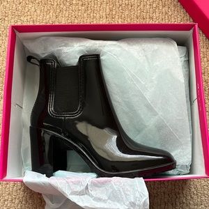 COPY - Heeled black rain boots NEW